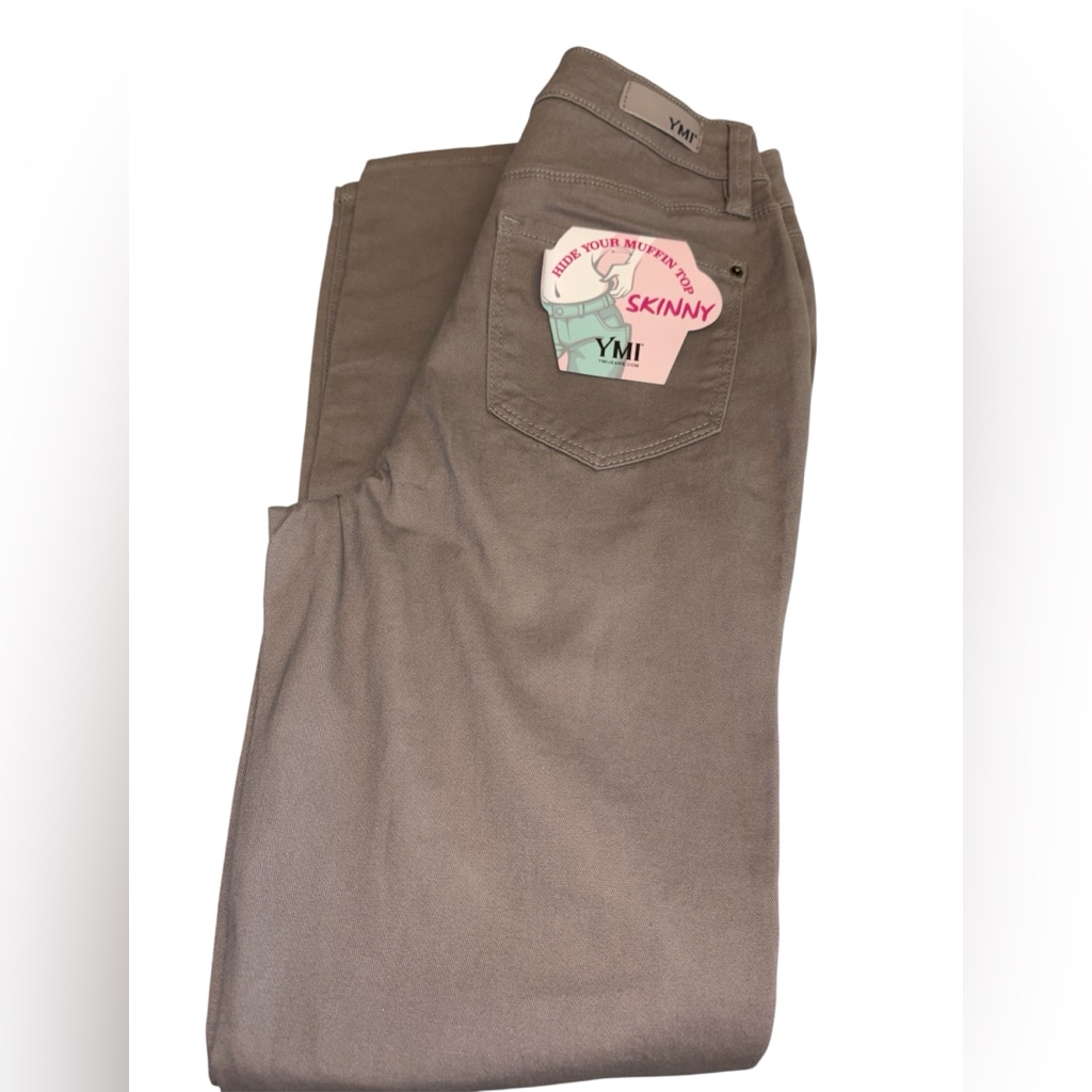 Ymi Pants High-Rise Skinny Fit Highwaisted Full Cover “No Muffin Top” Sz 3 Nwt